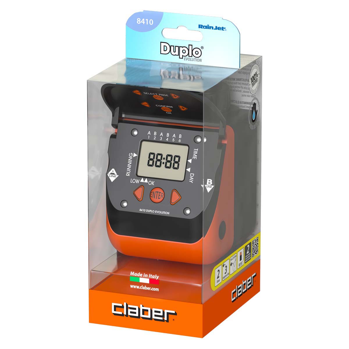 Programmatore a Due Linee AQUADUE DUPLO EVOLUTION Claber 8410 - immagine 2