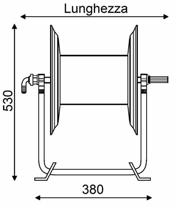 Avvolgitubo AMA con Base a Staffa - 100 metri art. 84405 - immagine 2