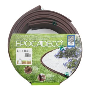 EPOCADECÓ Bordura in Plastica Epoca per Giardino 6mt x 11,5cm